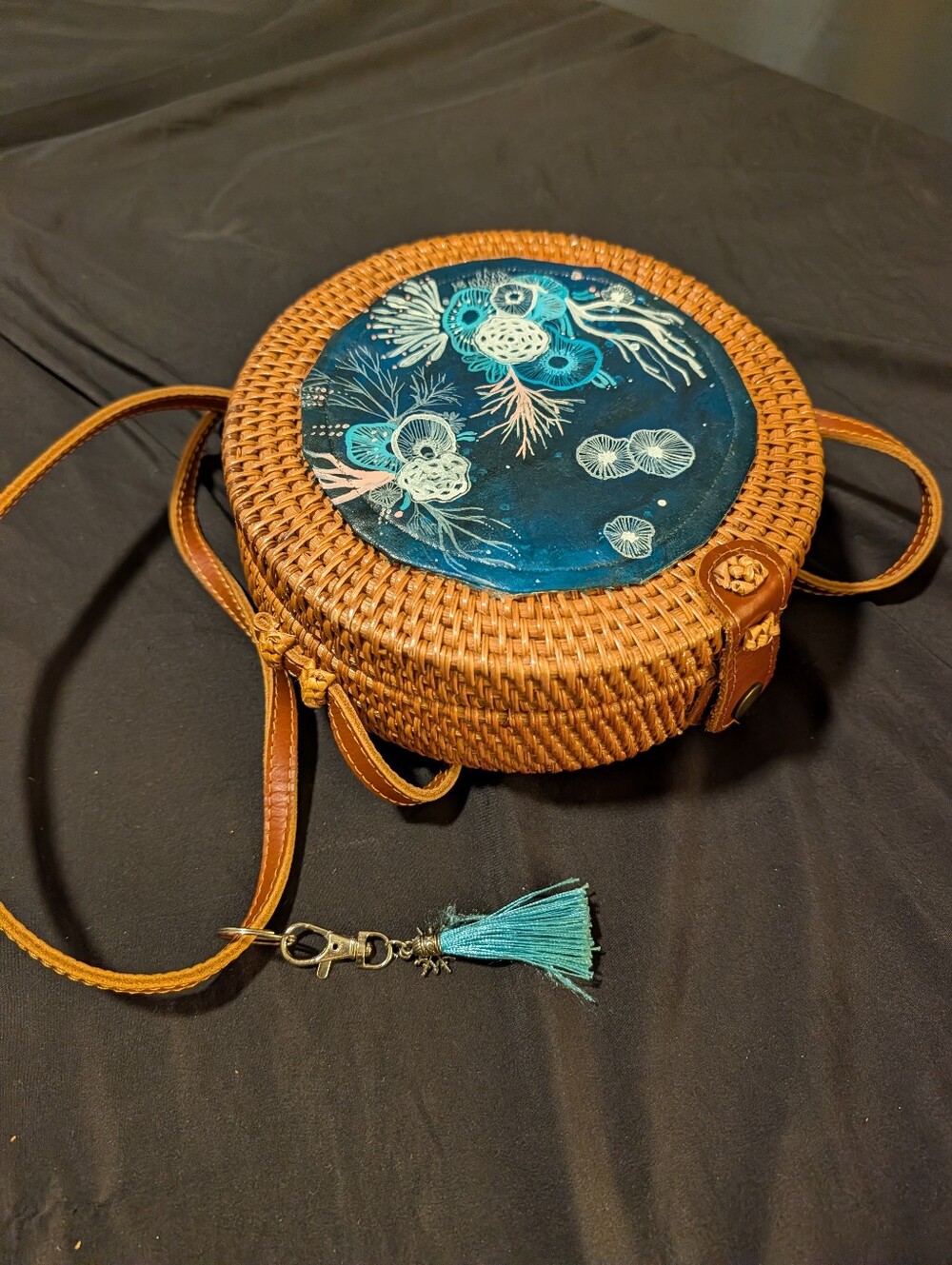 Vintage Basket Purse Nautical Circular Unique
